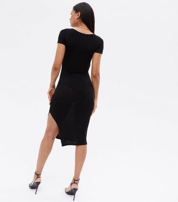 new look black pencil dress