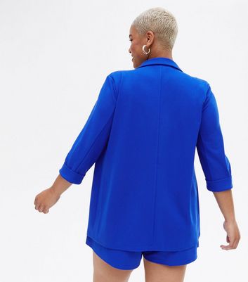 Click to view product details and reviews for Curves Bright Blue Utility Blazer New Look.