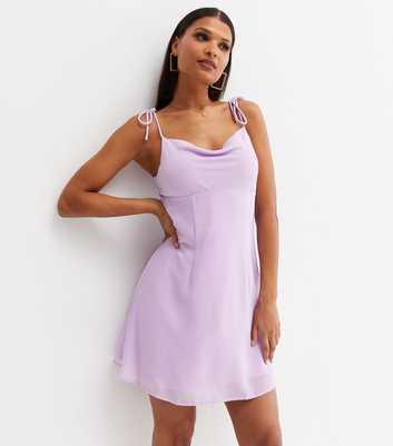 NA-KD Lilac Strappy Mini Slip Dress