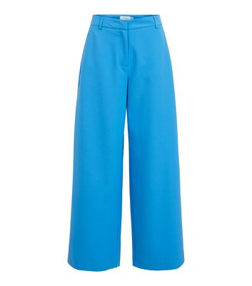 Click to view product details and reviews for Vila Blue High Waist Wide Leg Trousers New Look.