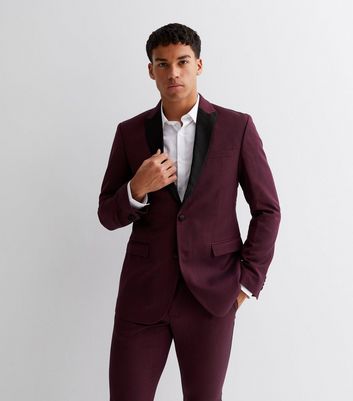 Burgundy suit jacket cheap men