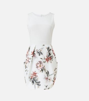 shop for Mela White Floral Sleeveless Bodycon Mini Dress New Look at Shopo