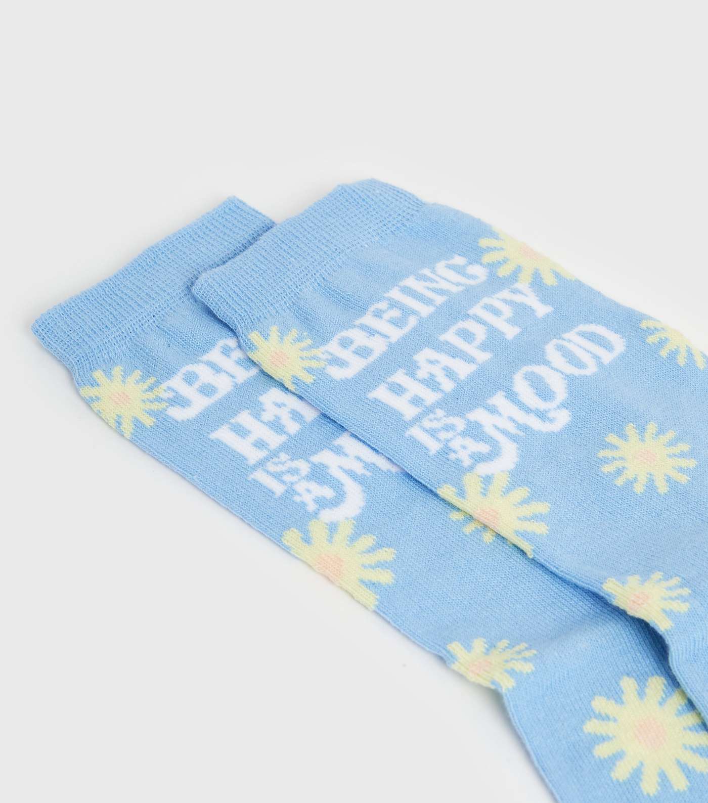 Bright Blue Sunshine Being Happy Is a Mood Socks Image 2
