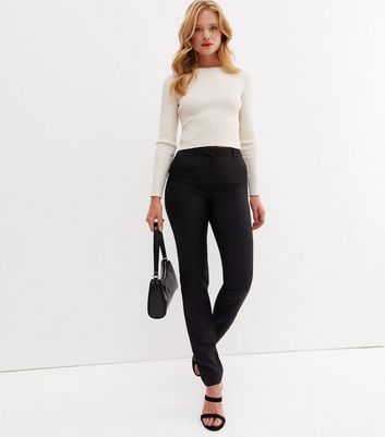 Black Wide Leg Tailored Trousers | New Look