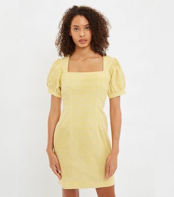 New look yellow gingham deals dress