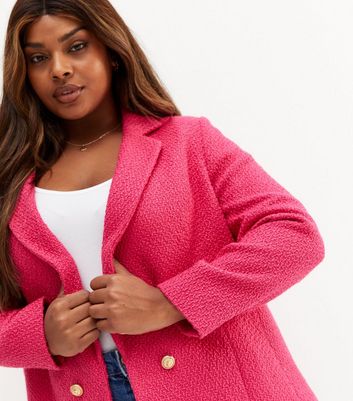 boucle blazer plus size