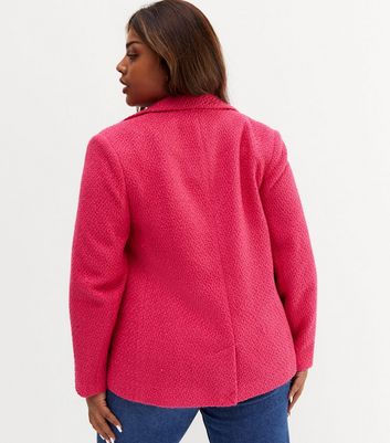 Pink boucle coat asda sale