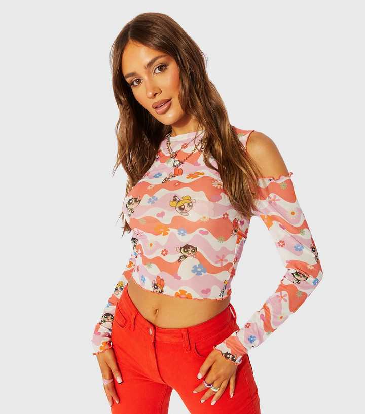 Shop The Powerpuff Girls Slim Fit Printed Crop Top with