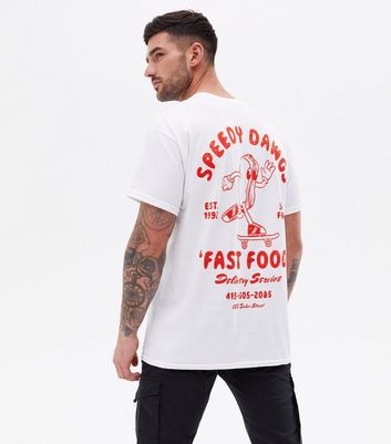 Herrenmode Bekleidung für Herren White Fast Food Logo T-Shirt