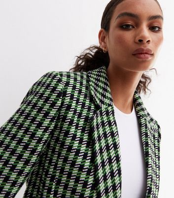 Green shop check blazer