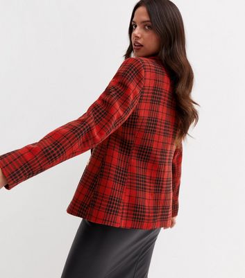 New look outlet red check coat