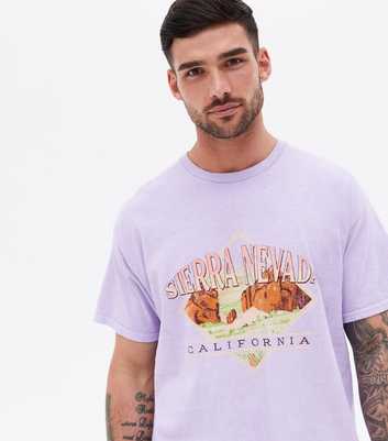 Lilac Nevada California Logo Oversized T-Shirt