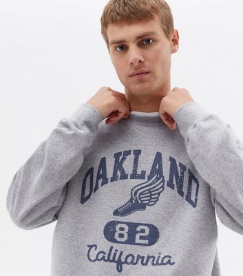 Grey Marl Oakland Varsity Logo Sweatshirt