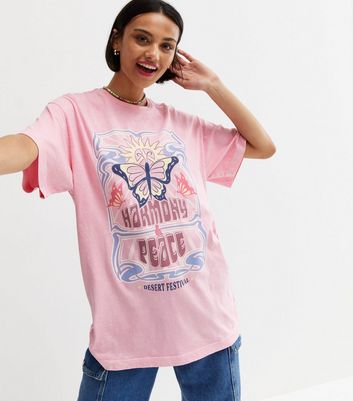 Peace Butterfly Logo Oversized T-Shirt 