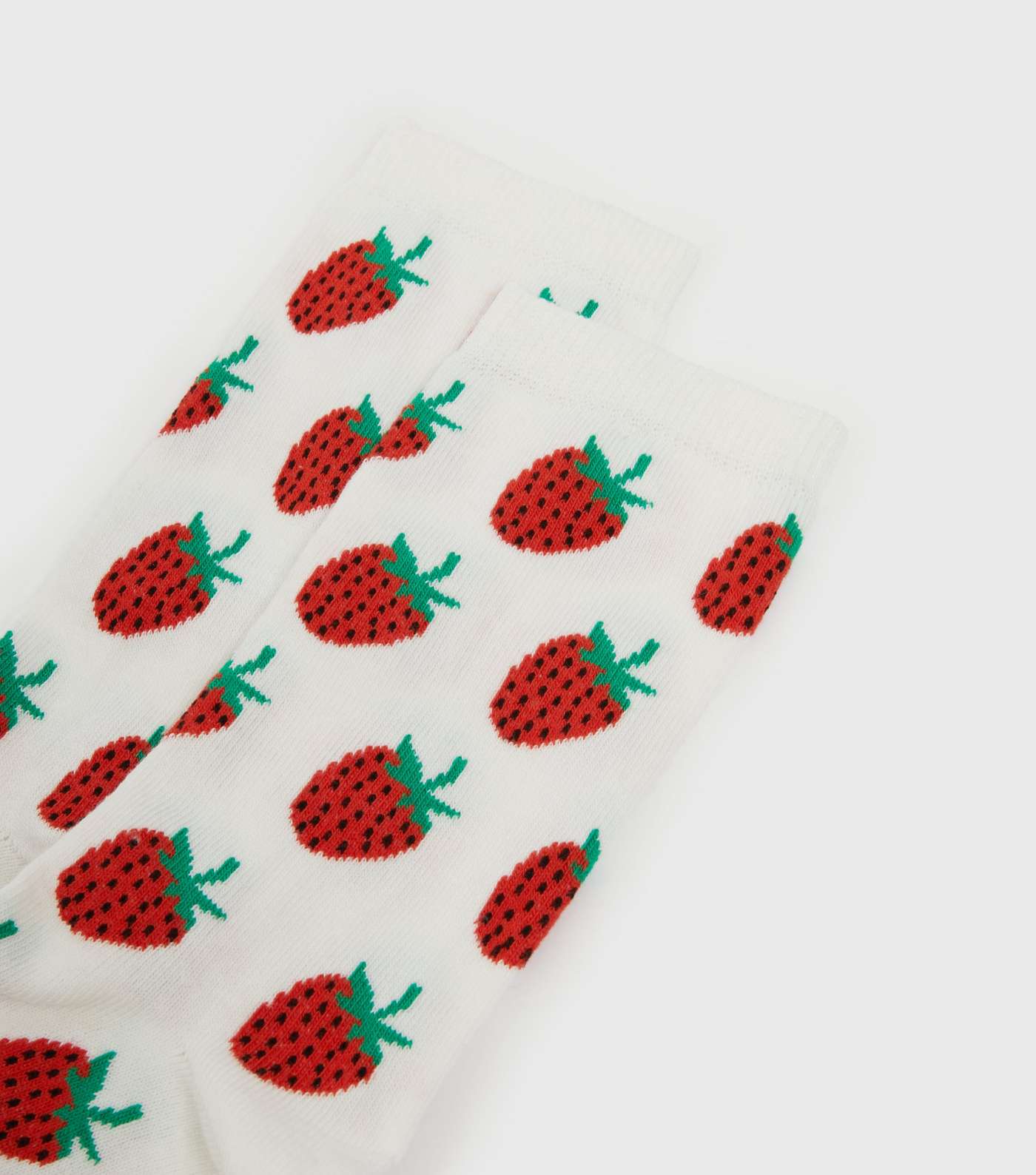 White Strawberry Socks Image 2