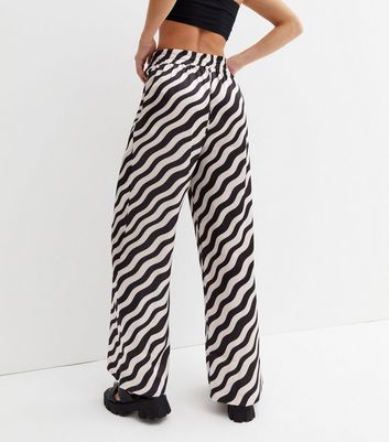 Women's Casual Wavy Line Flare Leg Pants Long Trousers - Walmart.com