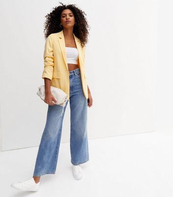 Pale Yellow Scuba Crepe Oversized 