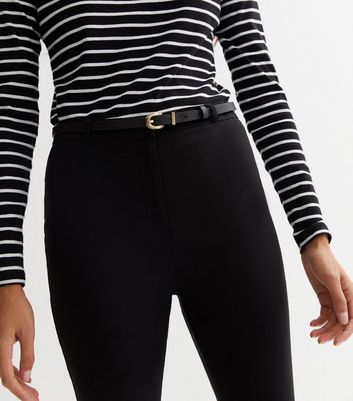 Buy Black Senior Belted Skinny Stretch School Trousers (9-18yrs) from the  Next UK online shop