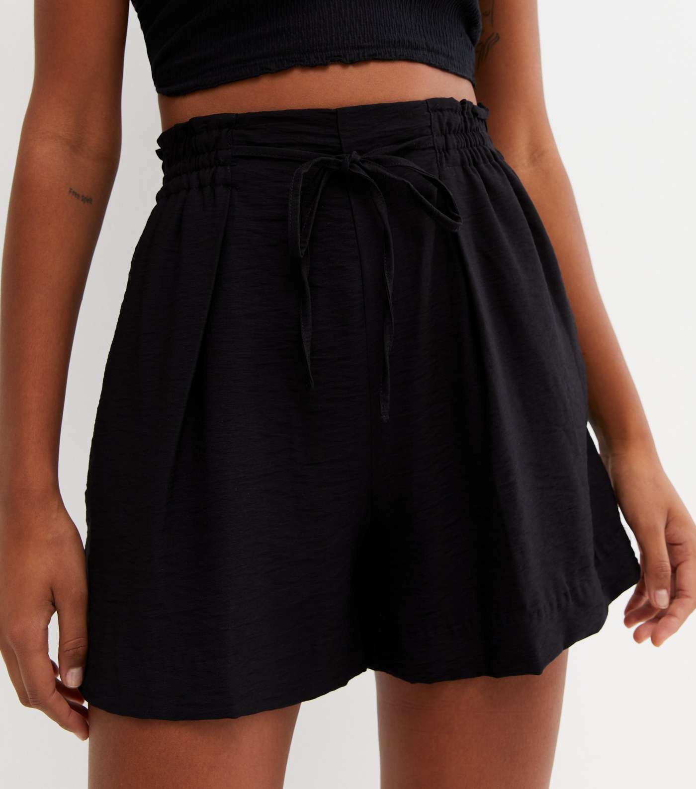 Black Drawstring Shorts Image 2