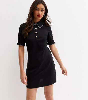 Pearl shop button dress