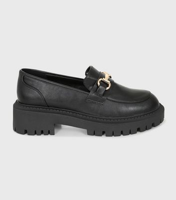 black loafers rubber sole