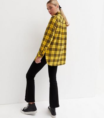 Yellow Check Long Sleeve Shirt | New Look