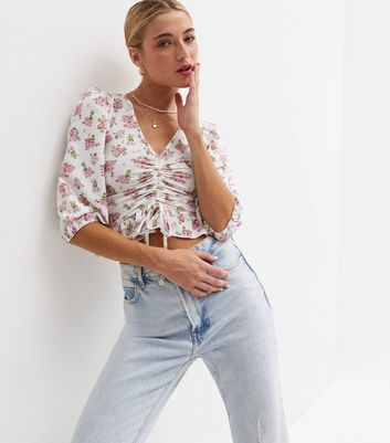 New look white floral deals top