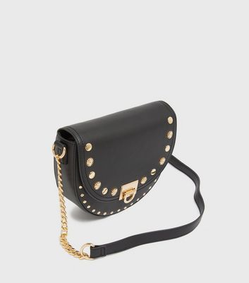 black studded side bag