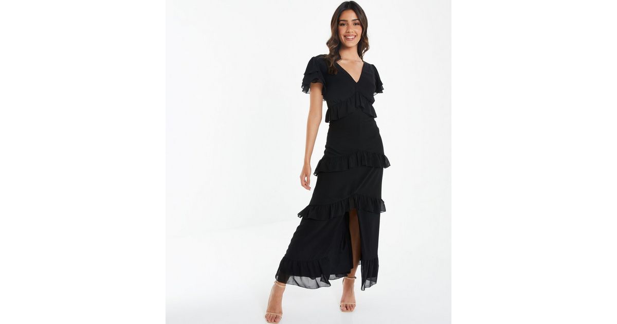 Quiz Black Frill Dress | atelier-yuwa.ciao.jp