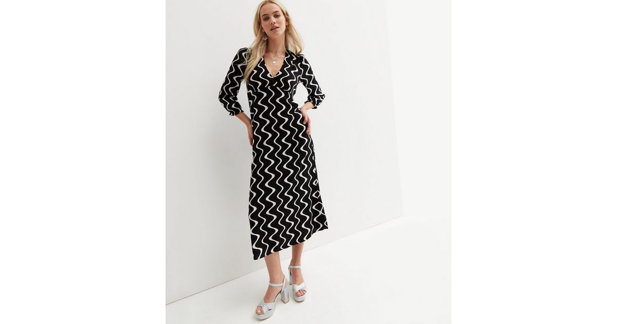 Riding Waves Midi Wrap Dress
