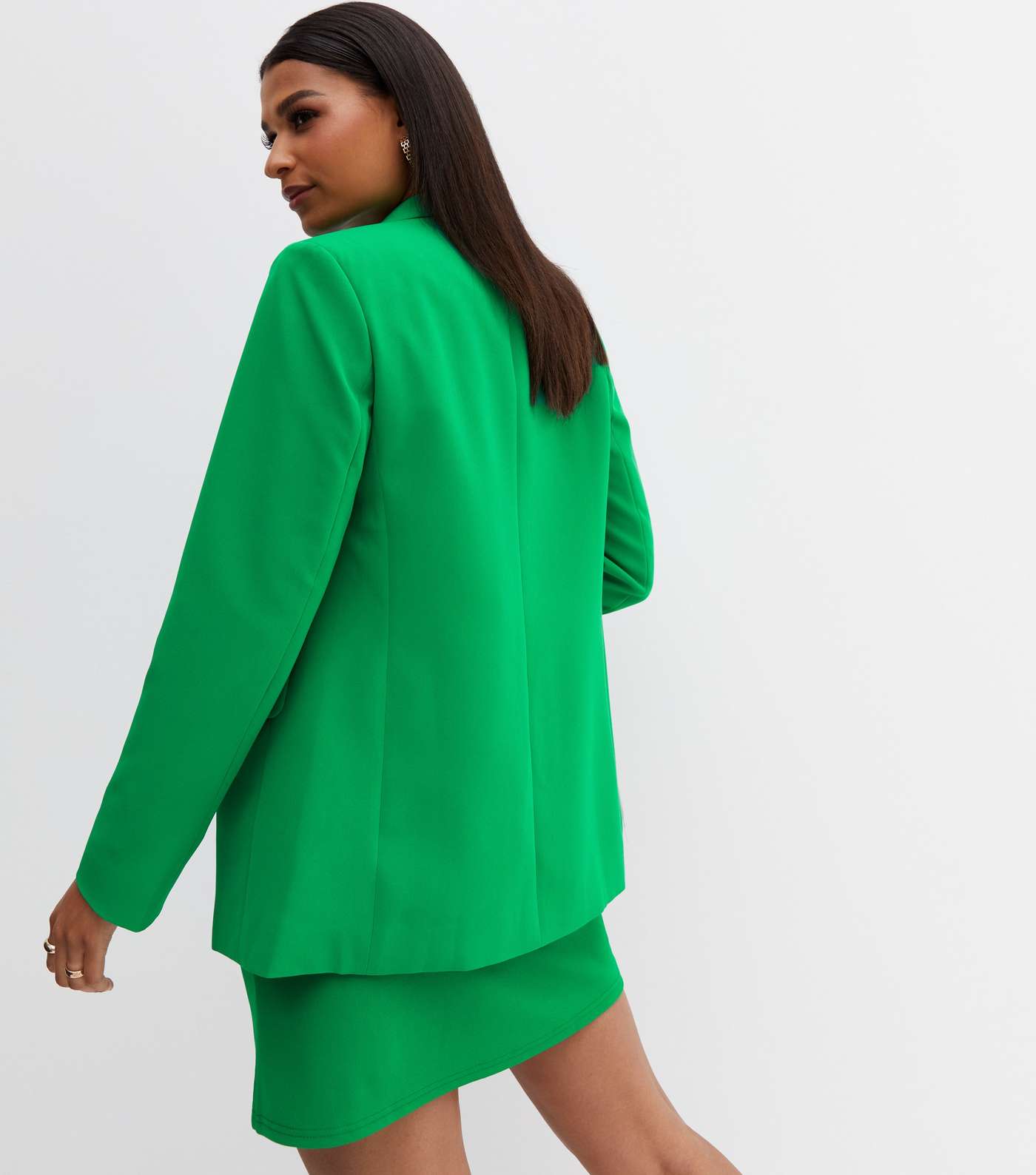 Green Long Sleeve Oversized Blazer Image 4