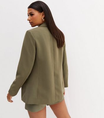 Khaki oversized outlet blazer