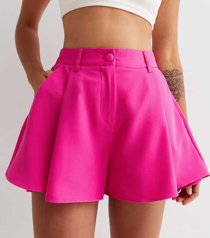 Cameo Rose Bright Pink Flippy Shorts