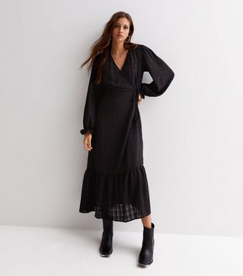 New look sale black wrap dress