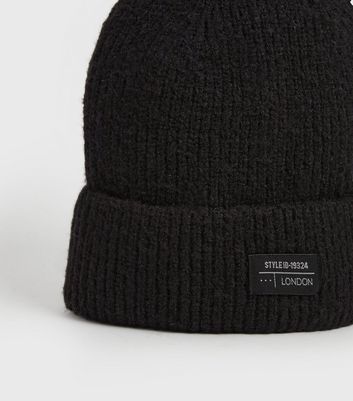 new look black beanie