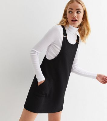 New look shop black pinafore