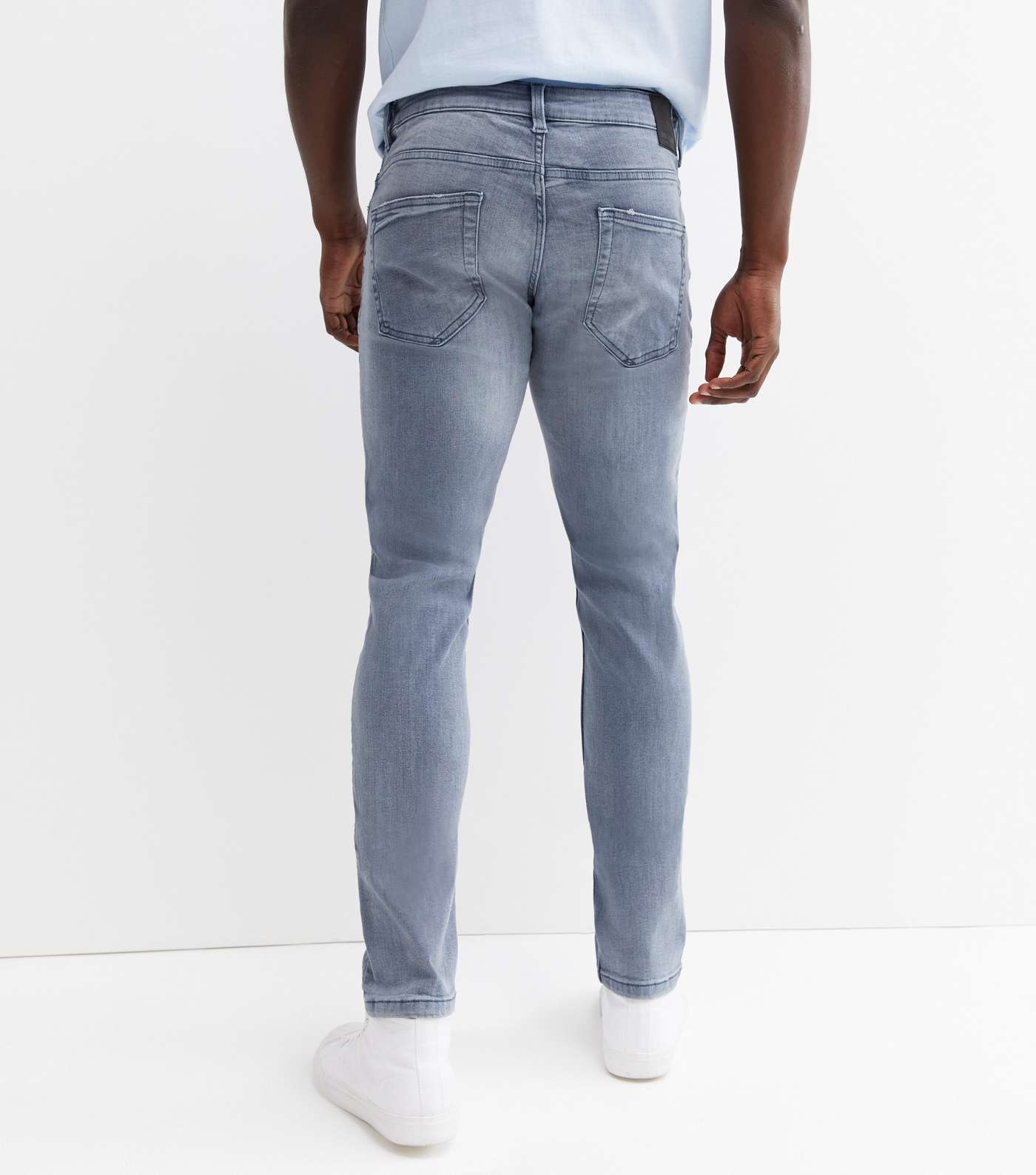 Only & Sons Grey Acid Wash Slim Fit Jeans Image 3
