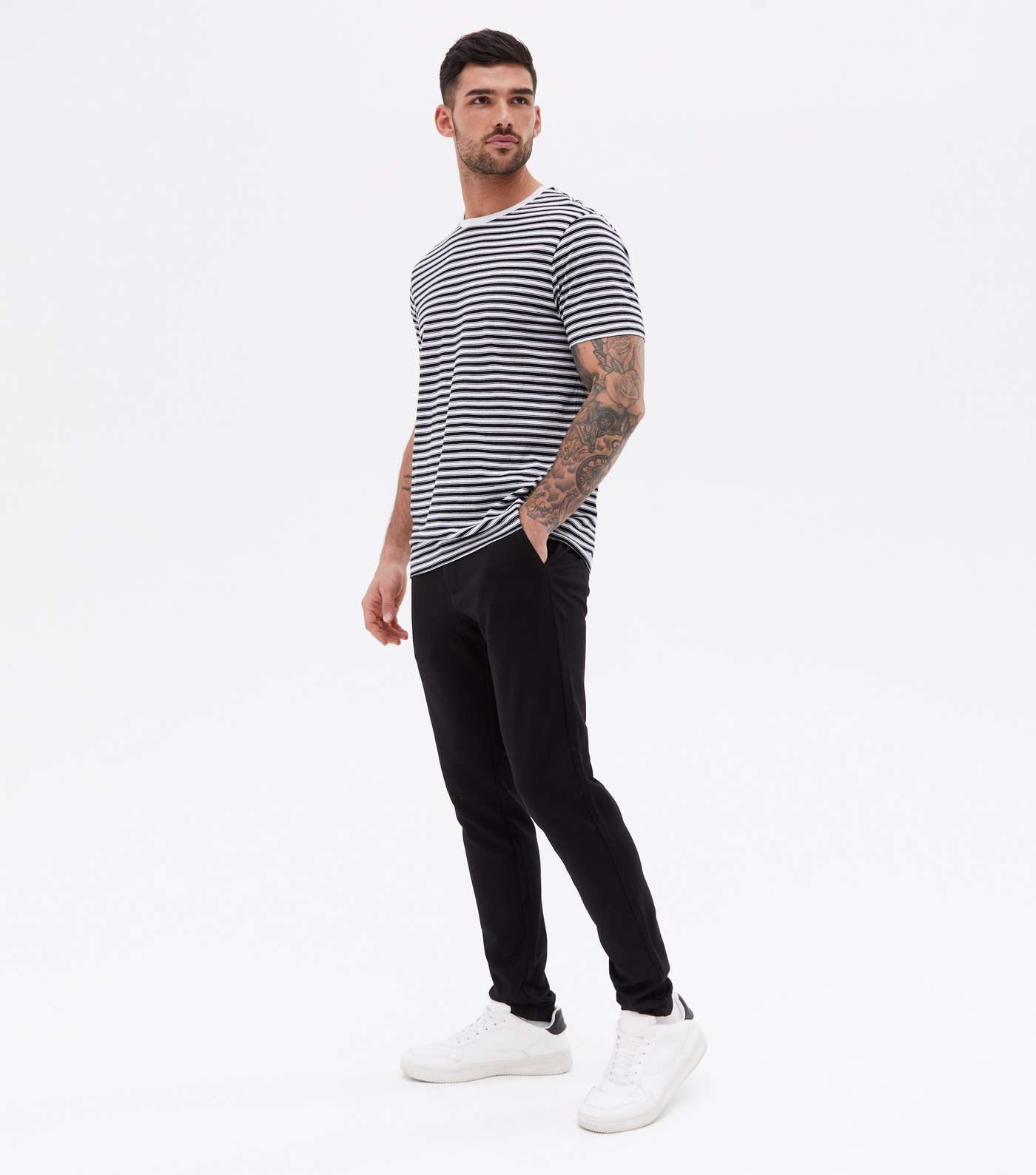 Only & Sons Black Slim Fit Tapered Trousers