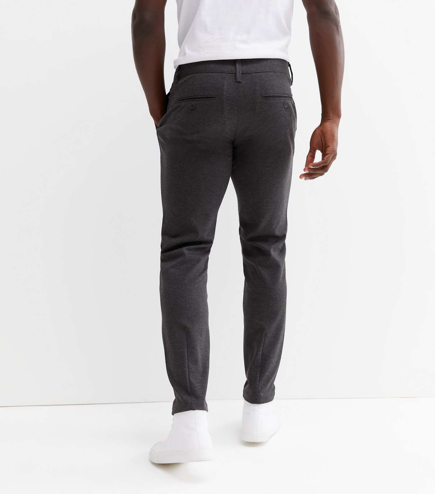 Only & Sons Dark Grey Slim Fit Tapered Trousers Image 3