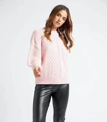 Urban Bliss Pink Cable Knit Jumper