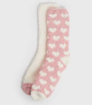 heart fluffy socks