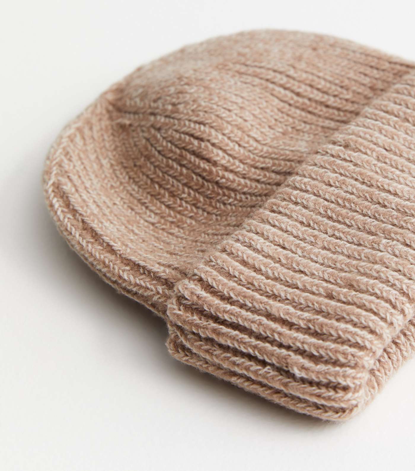 Light Brown Chunky Knit Beanie Image 3