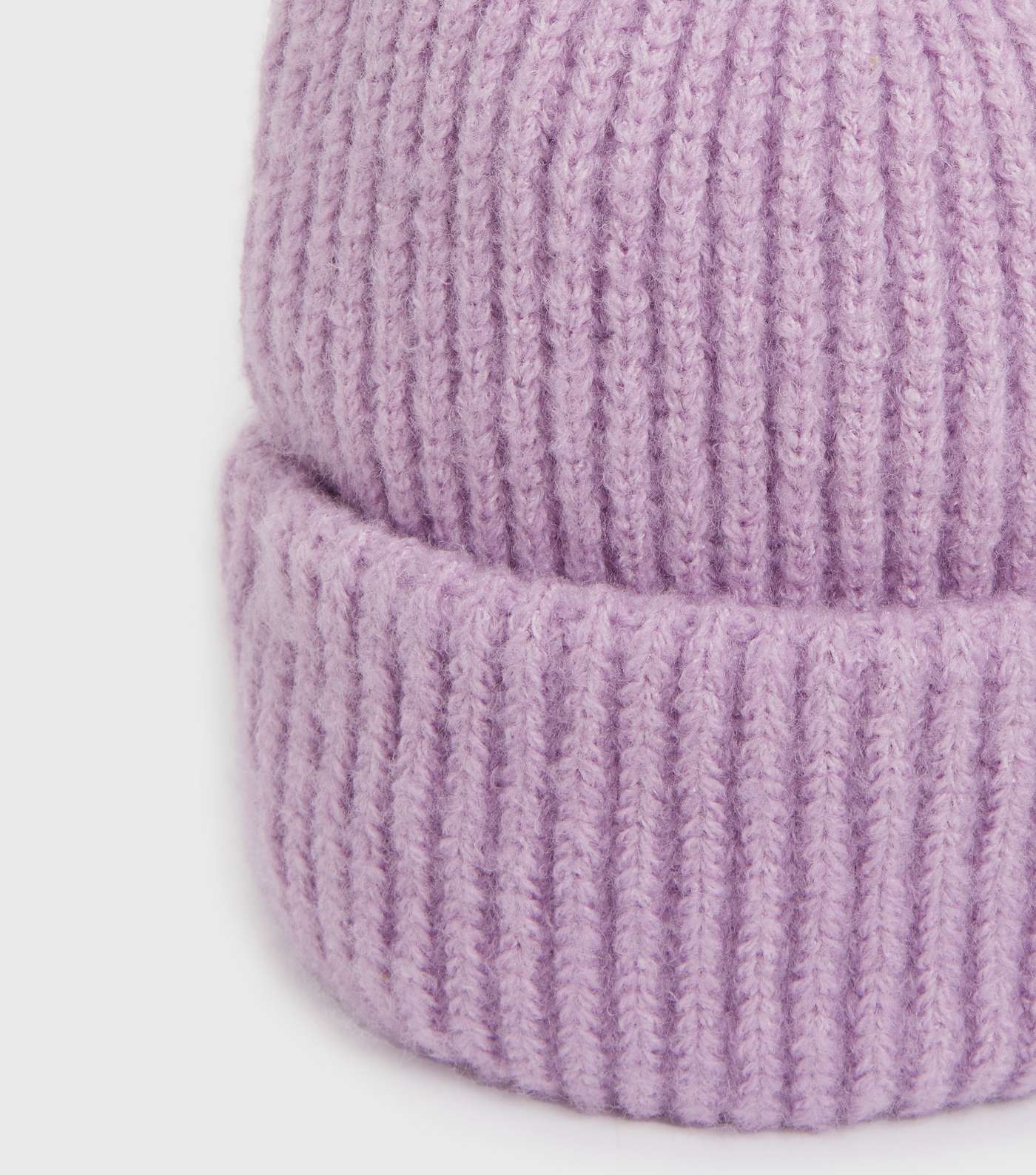 Lilac Chunky Knit Beanie Image 3