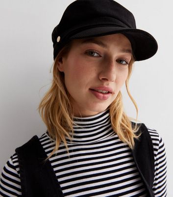 Womens black baker boy hot sale hat