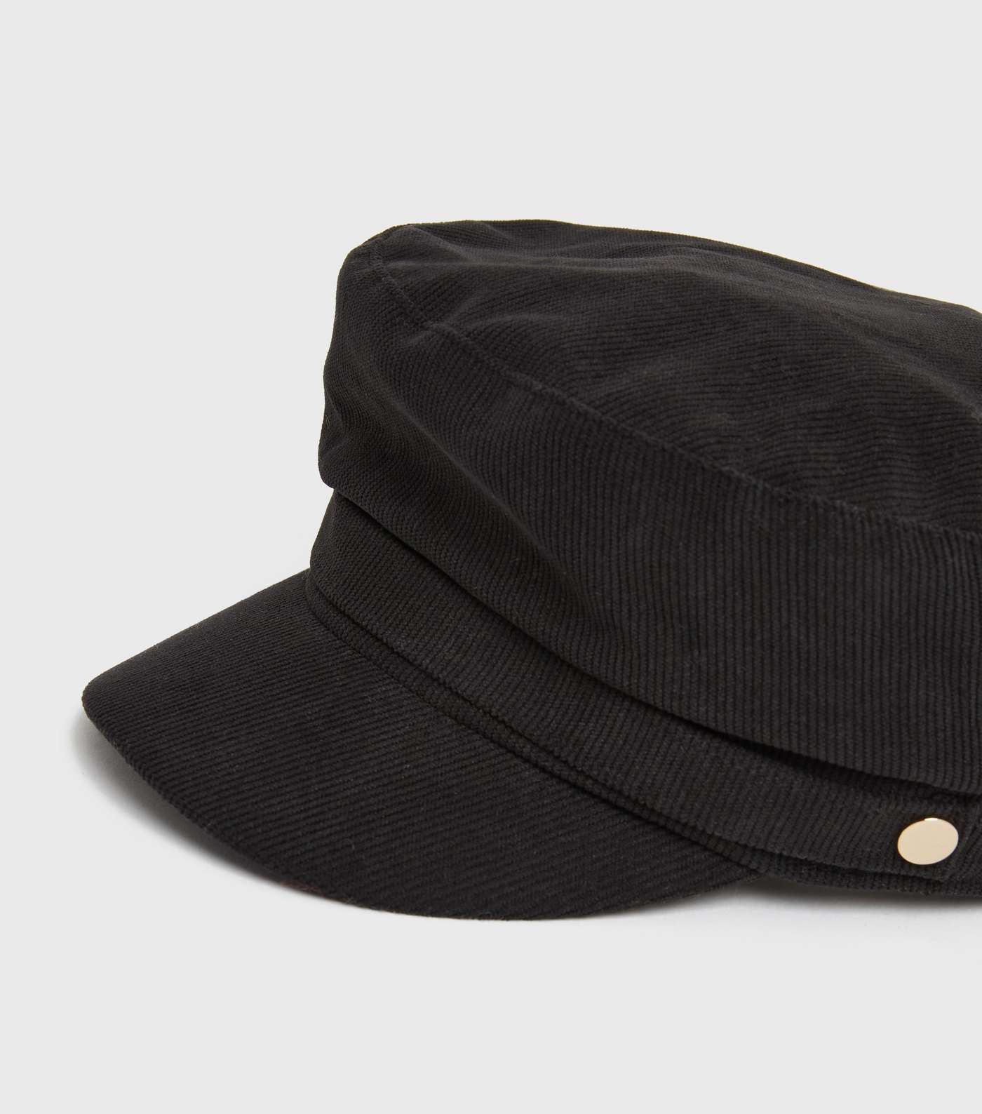 Black Cord Baker Boy Hat Image 3