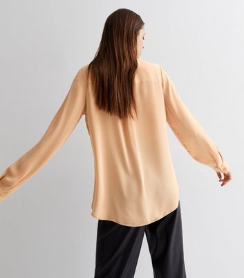 Camel Long Sleeve Shirt | New Look