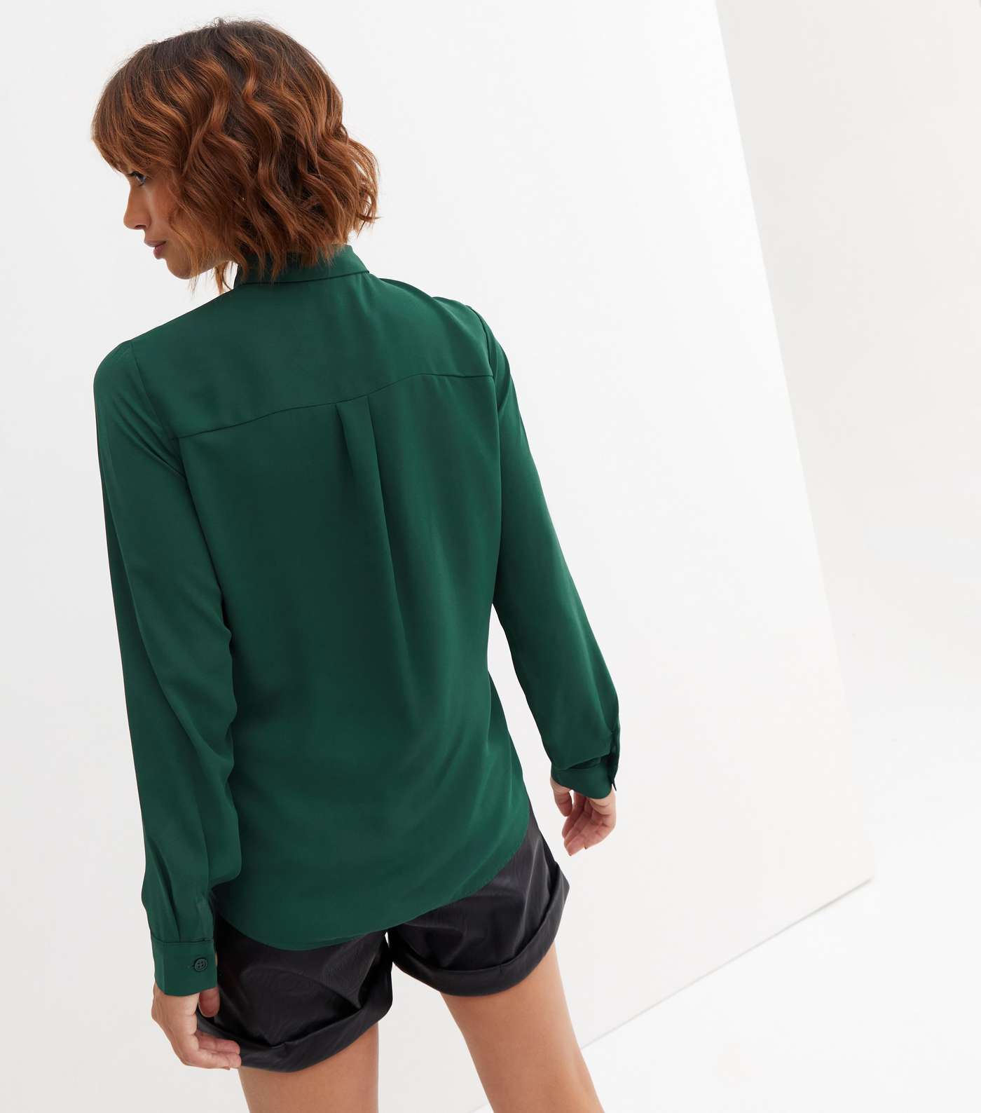 Dark Green Long Sleeve Shirt Image 4