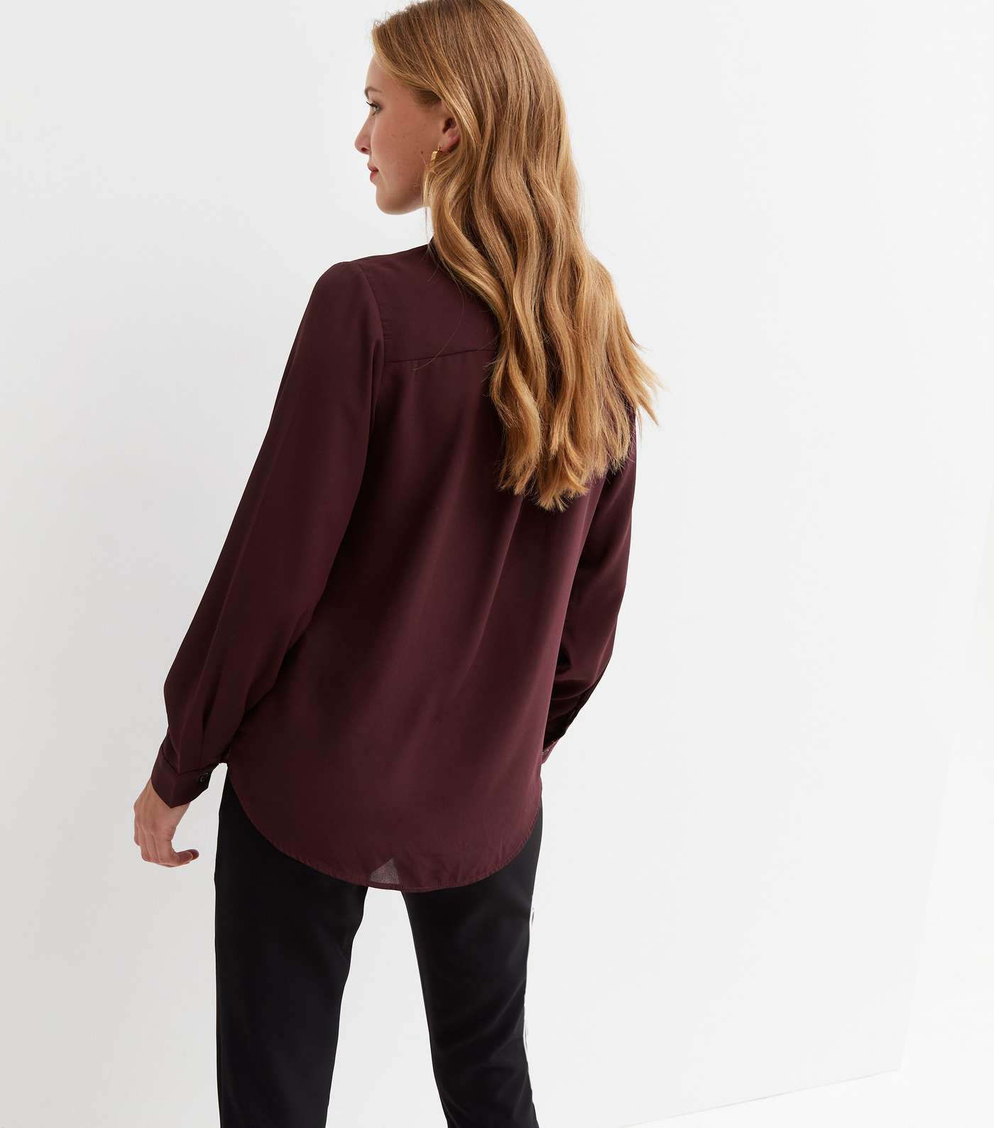 Burgundy Long Sleeve Shirt Image 4