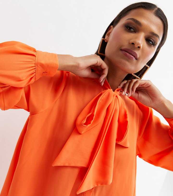 womens orange blouse