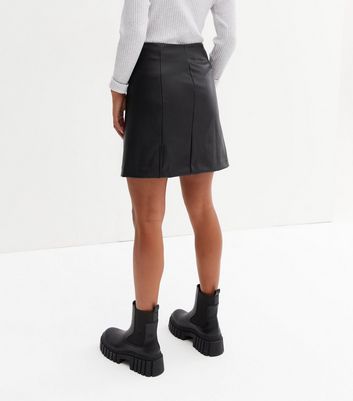 New look petite deals leather skirt